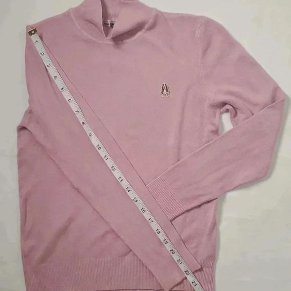 Hush Puppies Mock Neck Pullover  Sweater 90s Pink Sz Small - Picture 4 of 10